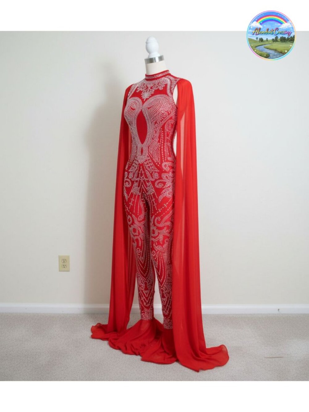 Rhinestone Mesh See Through Jumpsuit Long Sleeve Clubwear Party Romper